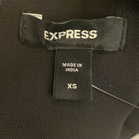 Express Women’s Polka Dot One Shoulder Banded Bottom Top Black Size XS NWT $68 - Picture 14 of 16